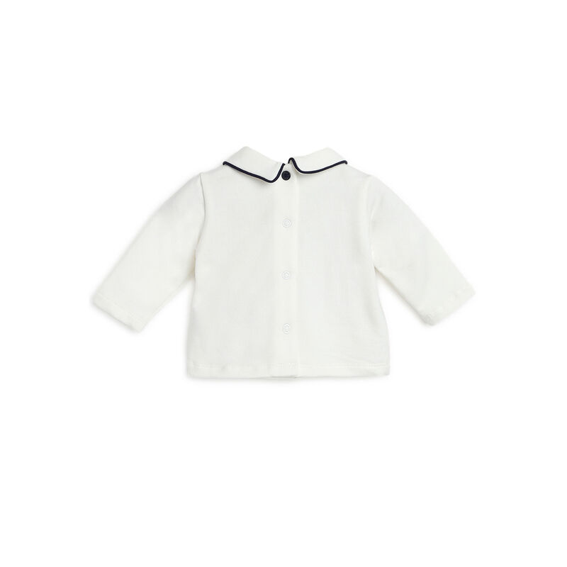 Boys Blue Printed Smock with Legging image number 1